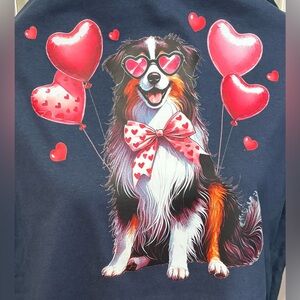 NEW Dog Lover's Navy T-Shirt with Heart Design